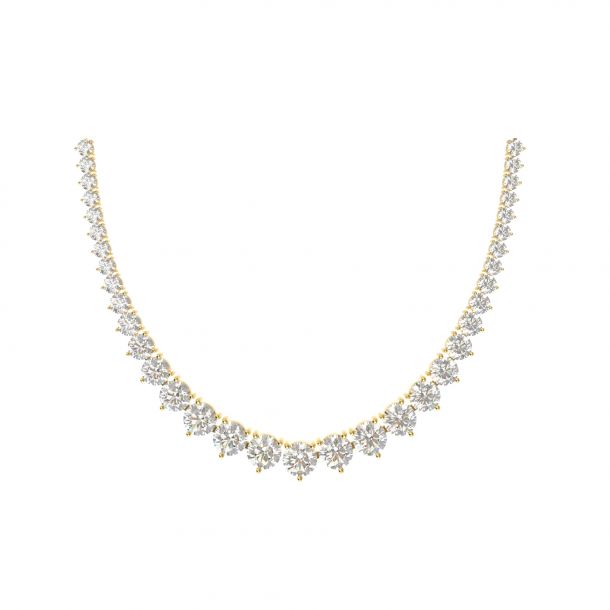 Graduated Diamond Riviera Necklace by Cultive - Yellow Gold