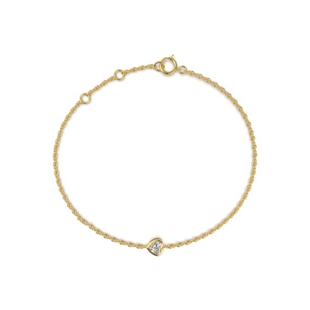 Heart Diamond by the Yard Bezel Bracelet by Cultive