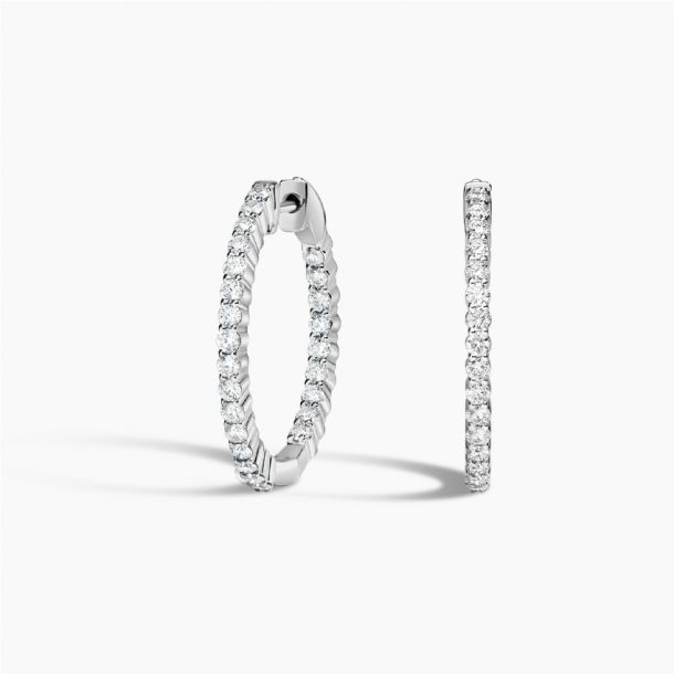 Okoma hoop lab diamond earrings